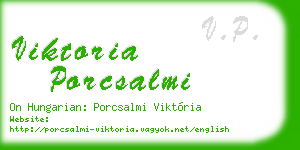 viktoria porcsalmi business card