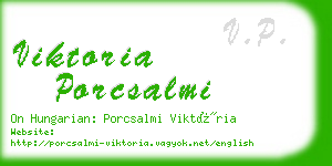 viktoria porcsalmi business card